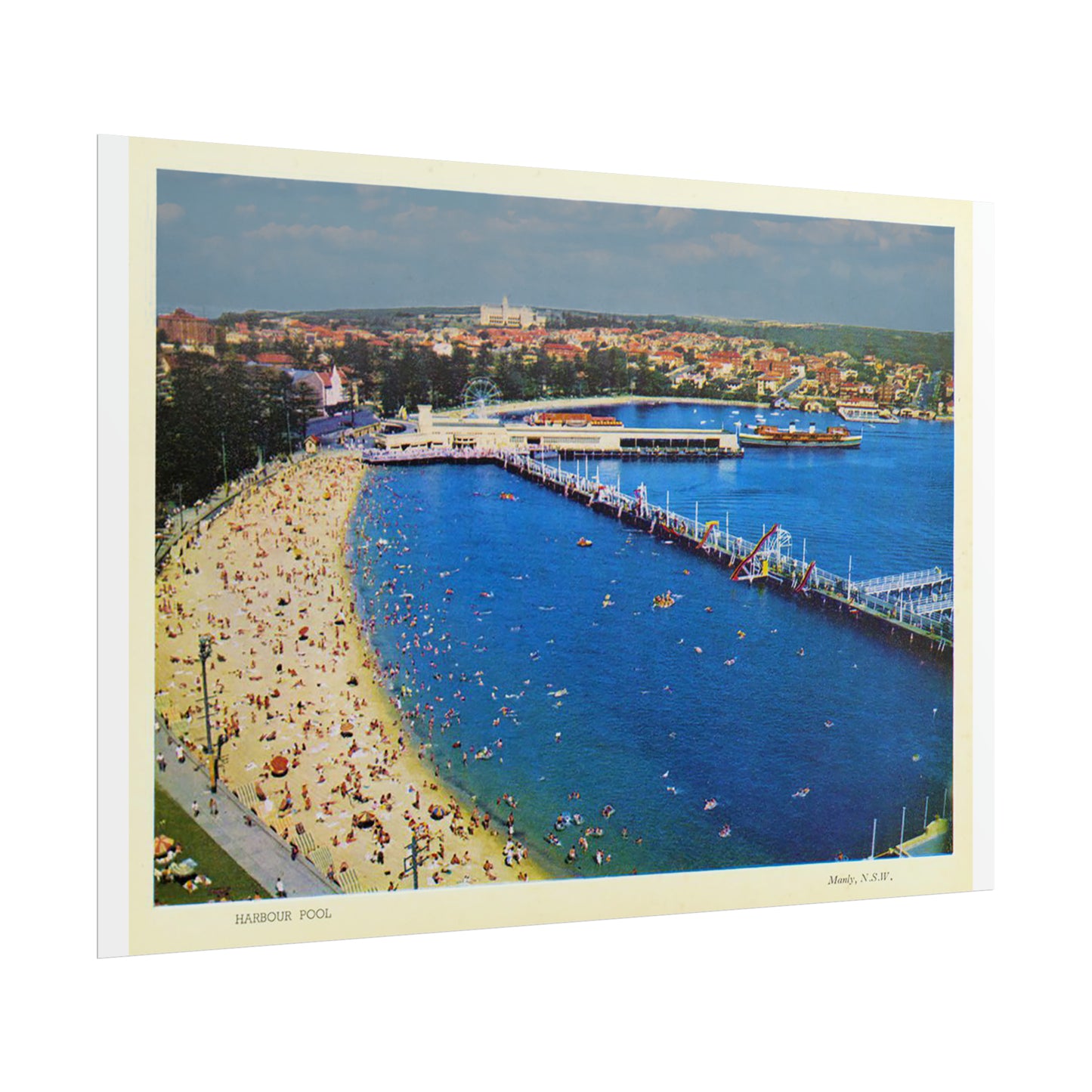 Manly Harbour Pool and Promenade 1955 Rolled Posters