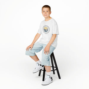Ocean Wave Kids Cotton Tee – Northern Beaches logo 