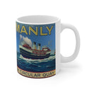 Coffee Mug - South Steyne Crossing the Heads 1940s Travel Poster by the PJMSSCo Printify