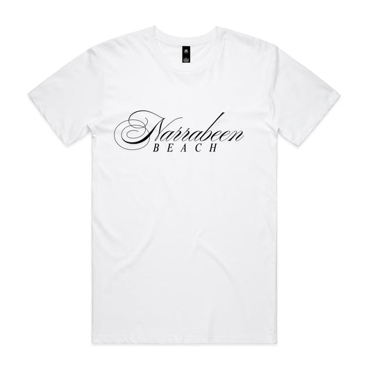 AS Colour Staple Tee Narrabeen Beach custom logo black font 