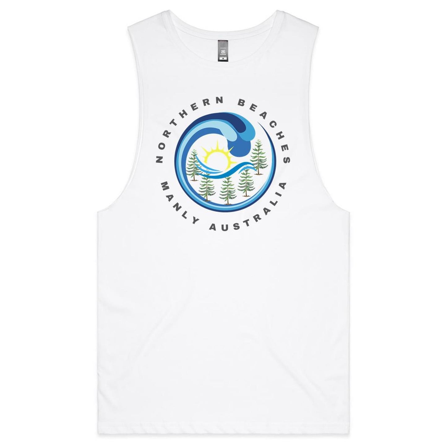 Northern Beaches Manly Australia custom logo AS Colour Barnard - Mens Tank 