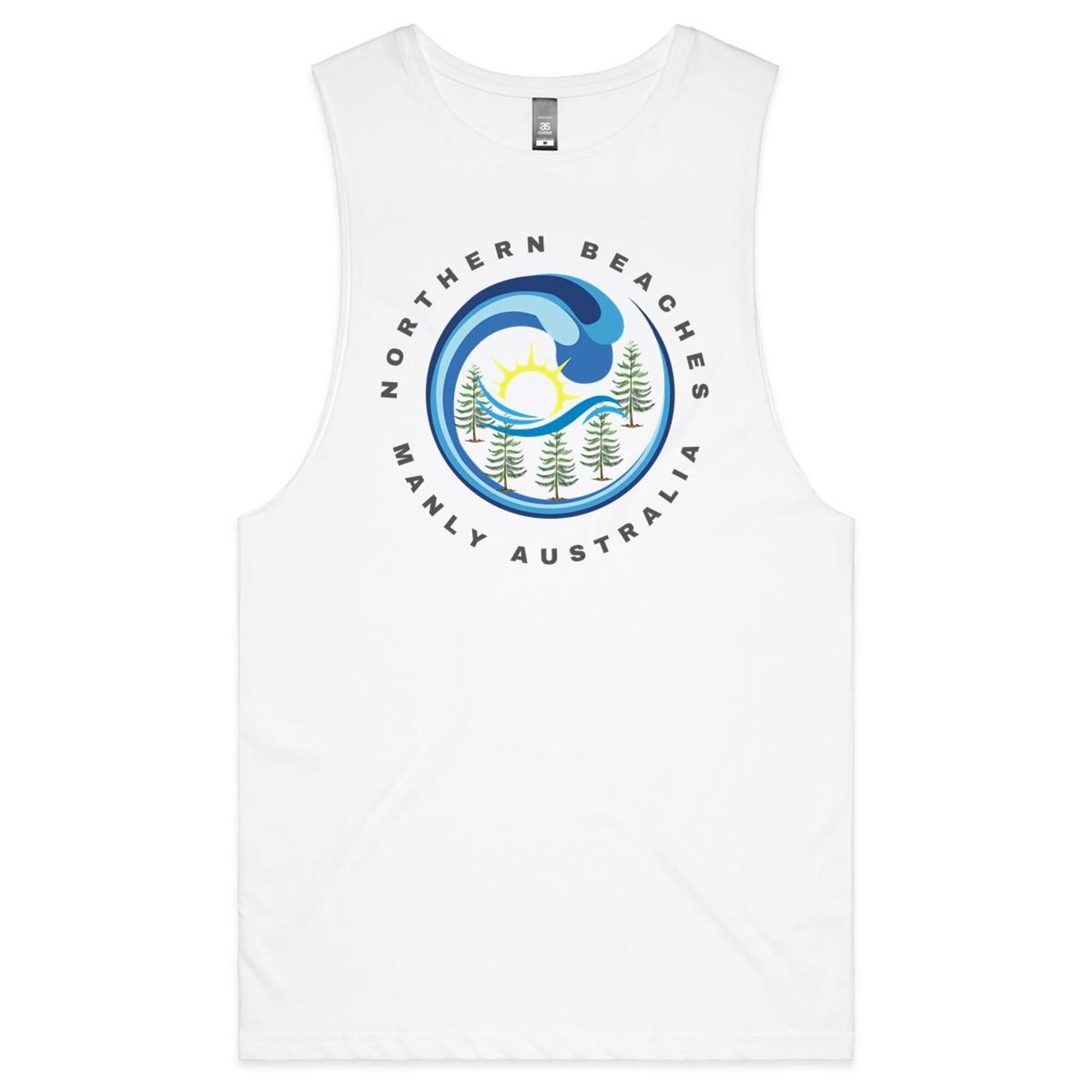 Northern Beaches Manly Australia custom logo AS Colour Barnard - Mens Tank 