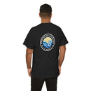 Heavy Cotton T-Shirt with free Canva custom designed logo front and back 