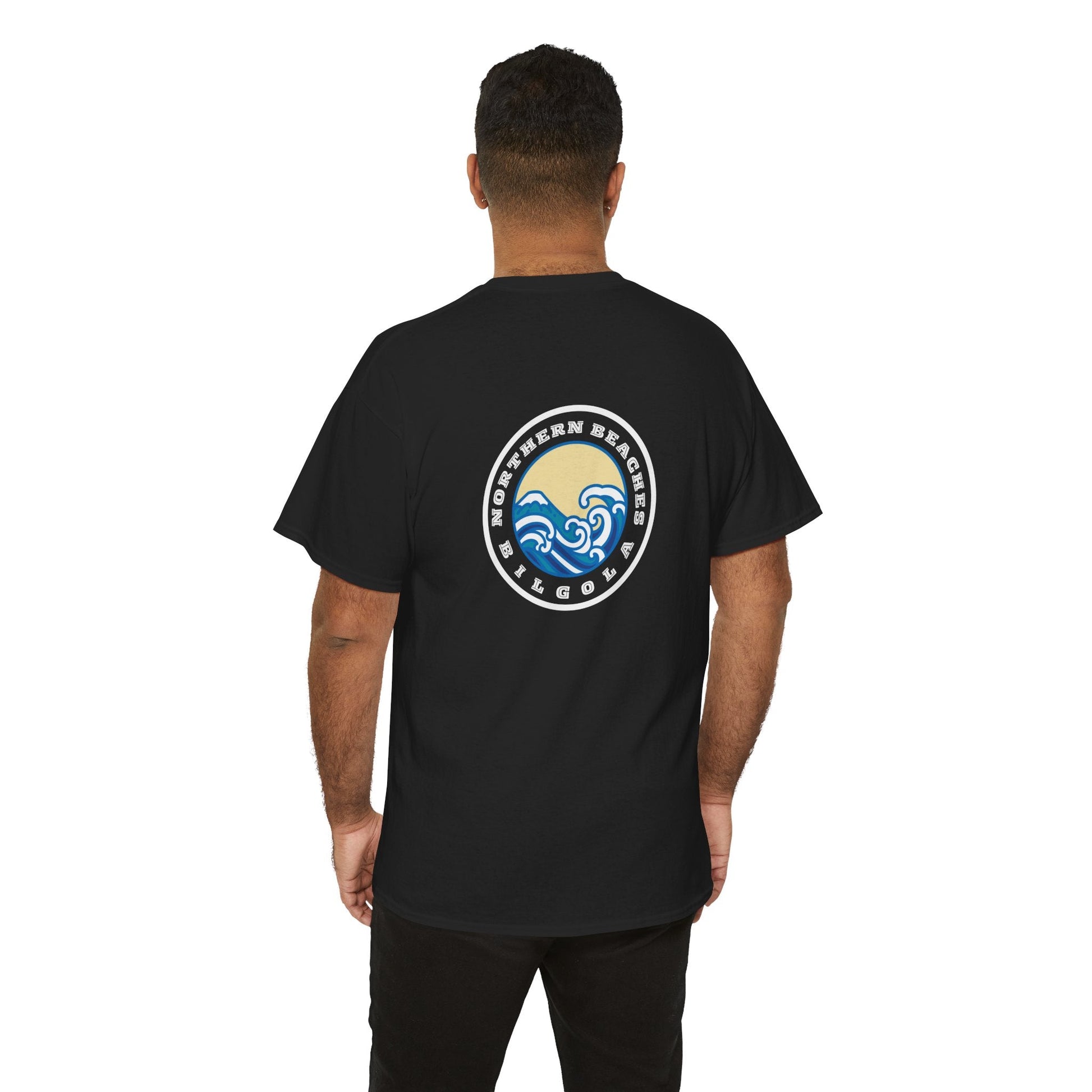 Heavy Cotton T-Shirt with free Canva custom designed logo front and back 