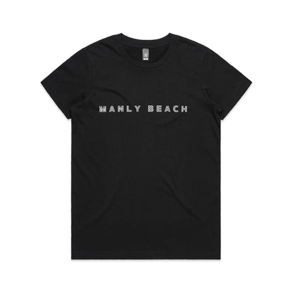 Manly Beach custom logo print on AS Colour Women's Maple Tee 