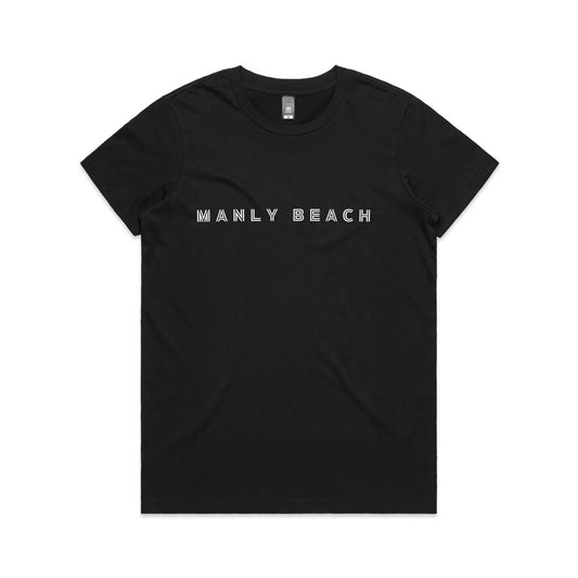 Manly Beach custom logo print on AS Colour Women's Maple Tee 