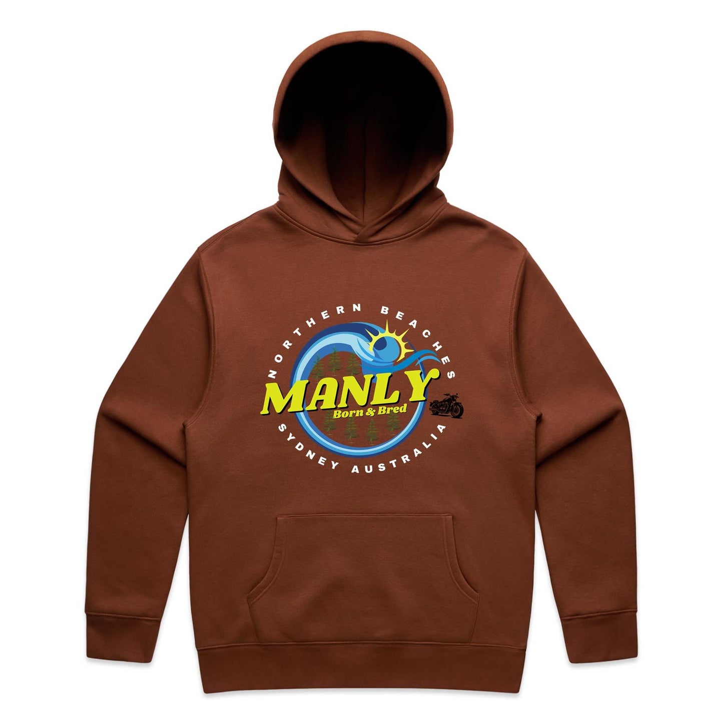 Lost Manly custom logo The Manly Barry Born & Bred edition AS Colour Relax Hood - Lost Manly Shop