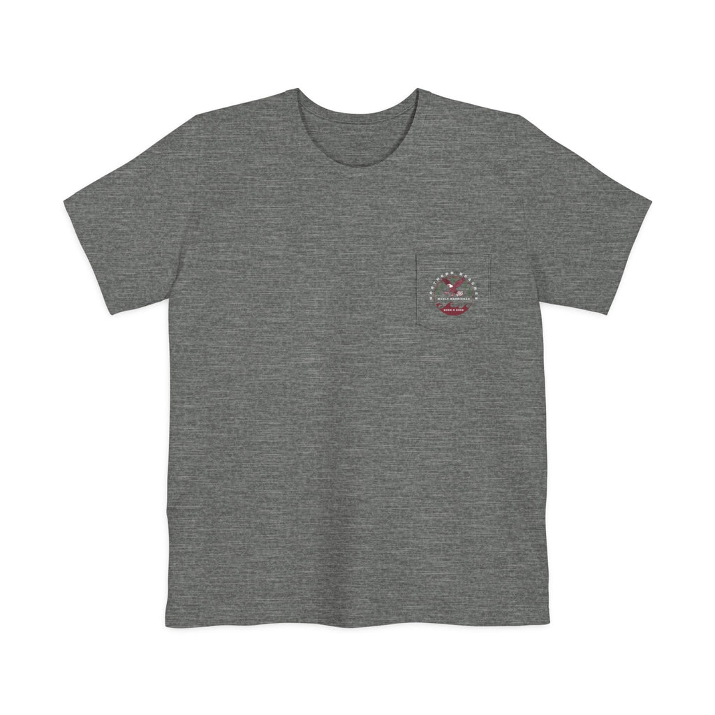 "The Westwood" Northern Beaches custom design different front and back logo, Pocket T-shirt - Casual, Nature-Inspired Wear Printify