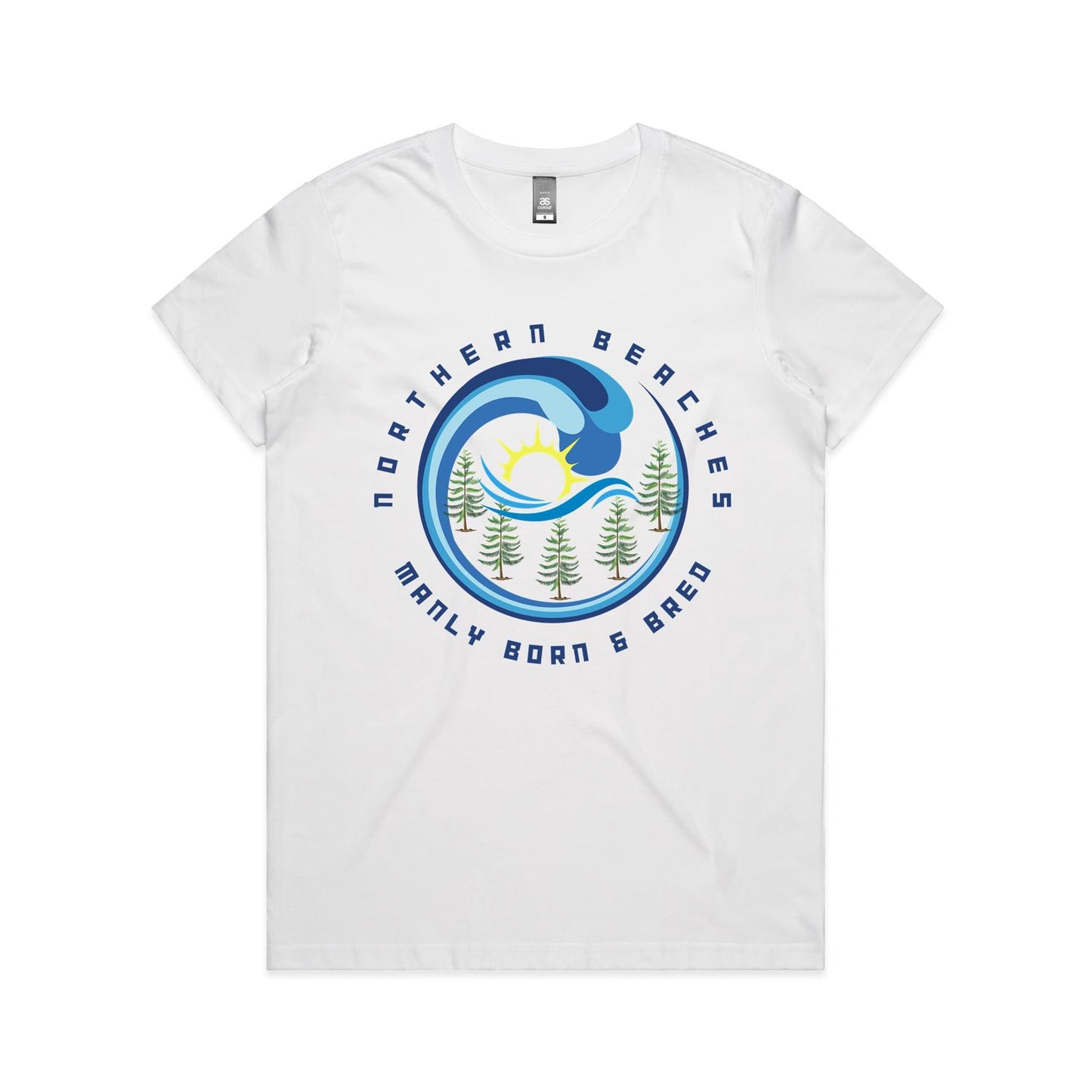 Lost Manly Custom Manly Beach Logo Edition AS Colour Women's Maple Tee - Lost Manly Shop