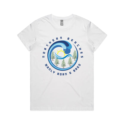 Lost Manly Custom Manly Beach Logo Edition AS Colour Women's Maple Tee - Lost Manly Shop
