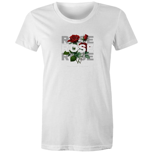 Women's Maple Tee Rose custom logo 