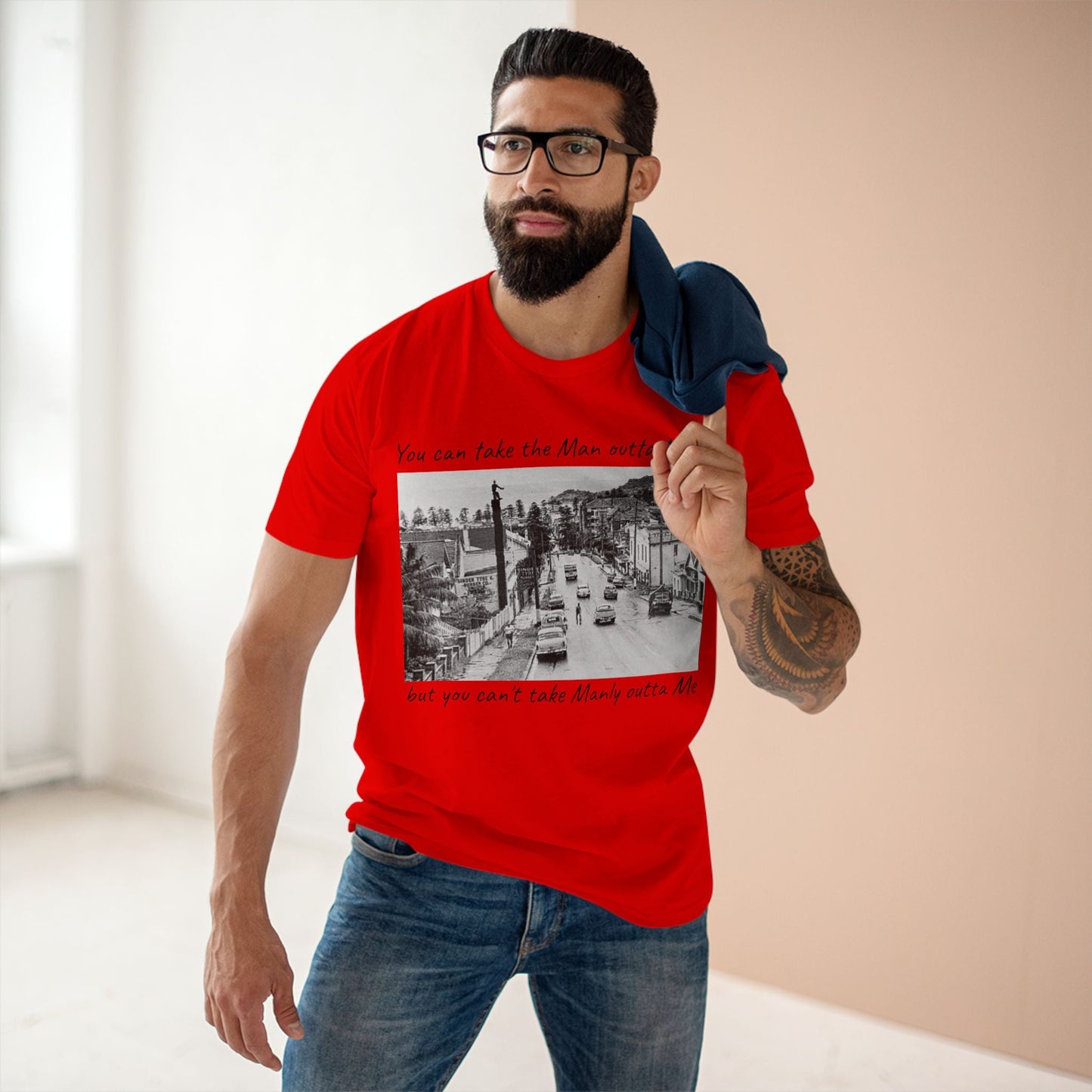 Manly Vintage Style Graphic T-Shirt 