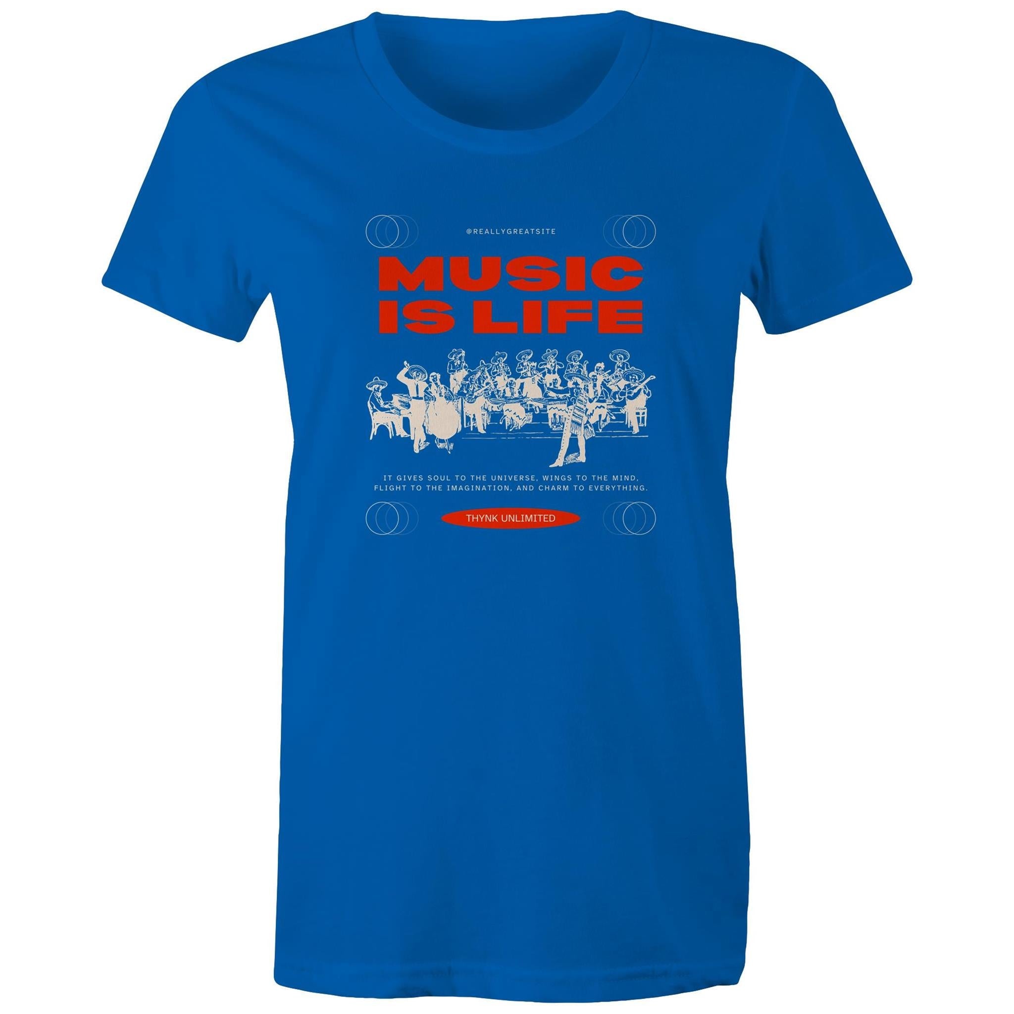 Women's Maple Tee Music is my Life 