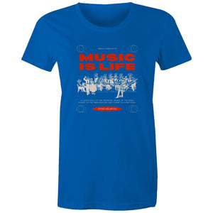 Women's Maple Tee Music is my Life 