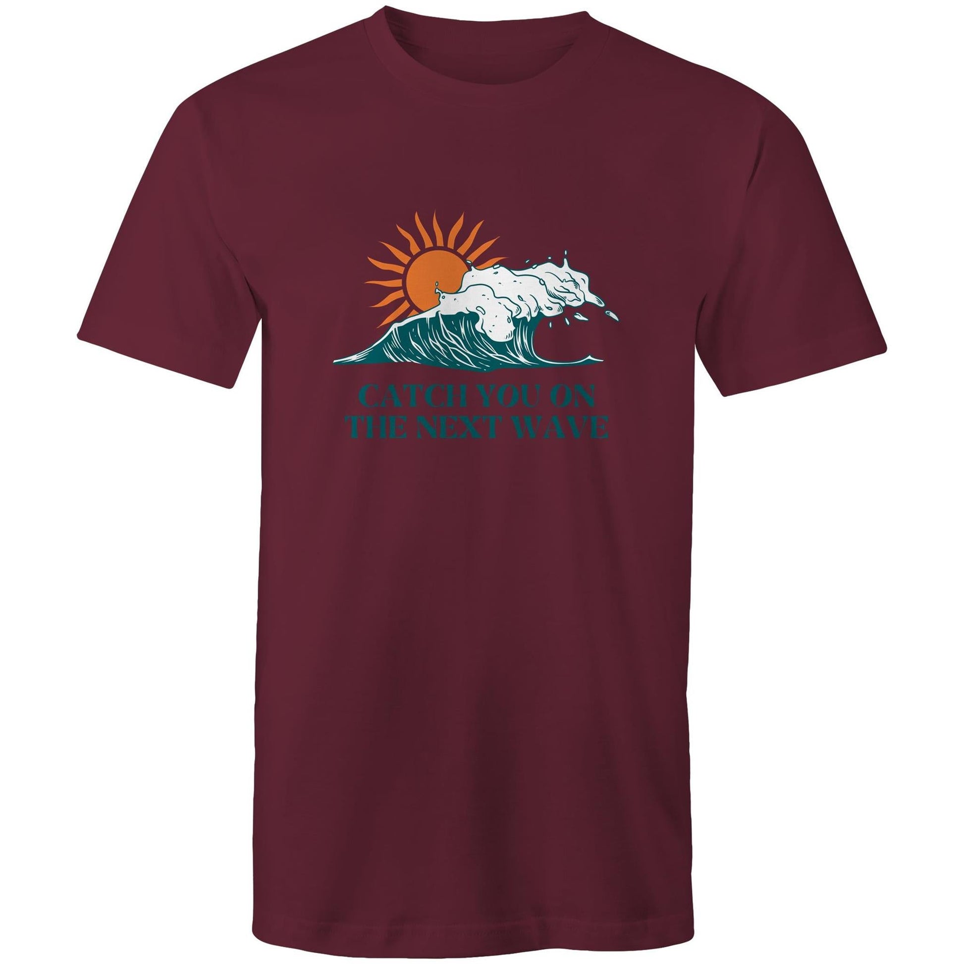 Mens T-Shirt Catch you on the next wave custom logo 