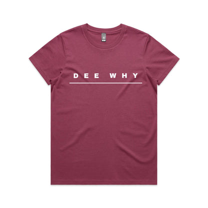 Lost Manly custom logo Dee Why edition AS Colour Women's Maple Tee - Lost Manly Shop