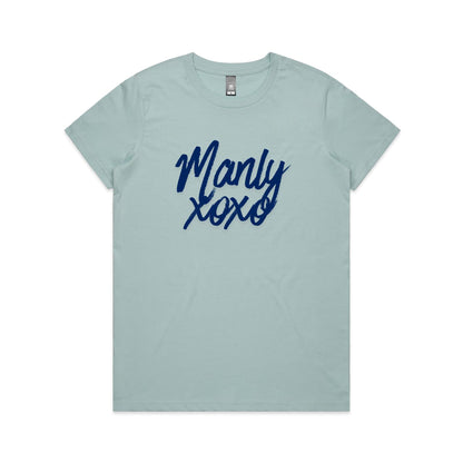 Lost Manly Custom Logo Manly xoxo Edition AS Colour Women's Maple Tee - Lost Manly Shop