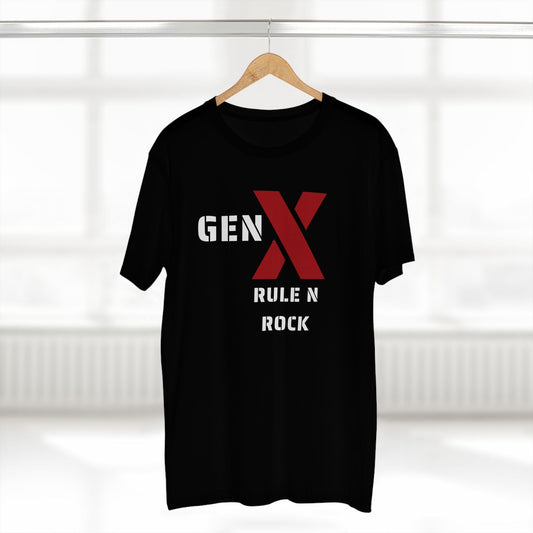 Gen X Rock n Rule Graphic Tee - Nostalgic Gen X T-Shirt, Vintage Style Tee, Gift for Generation X, Casual Wear, Retro Shirt 