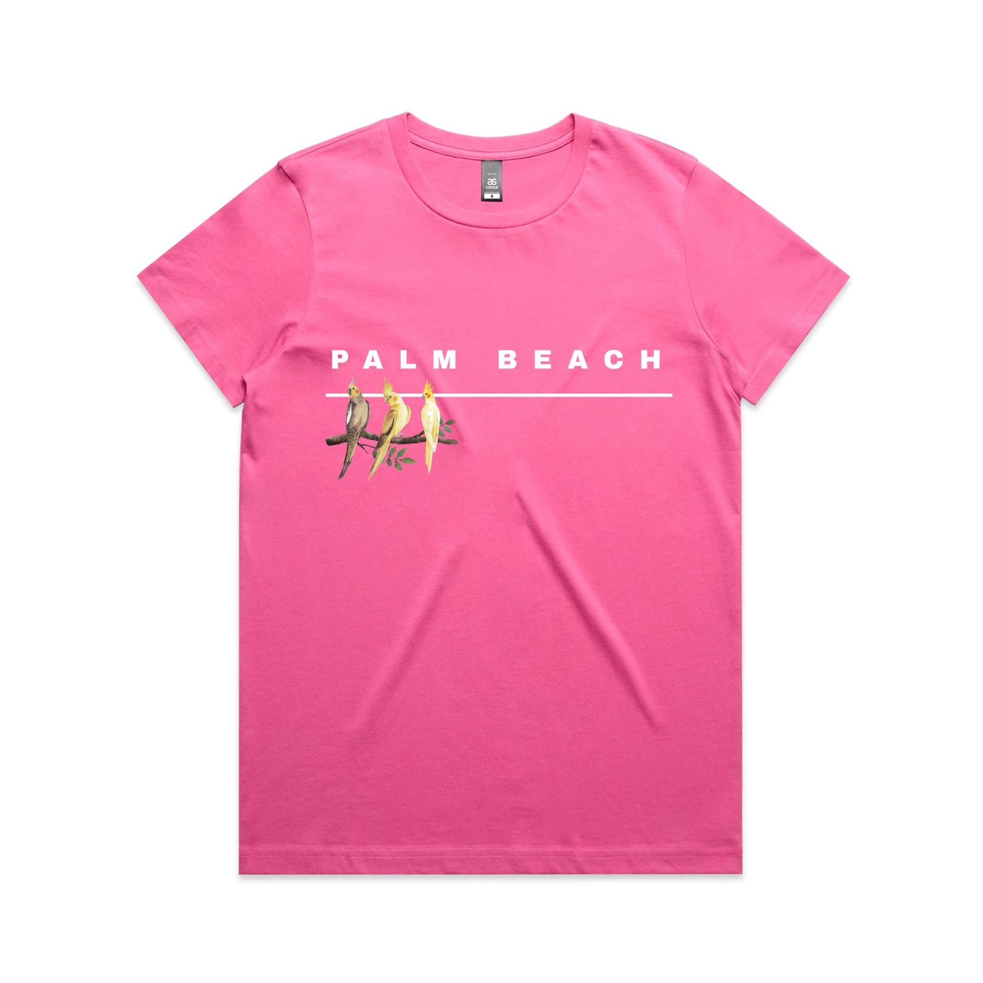 Lost Manly custom logo Palm Beach edition AS Colour Women's Maple Tee - Lost Manly Shop
