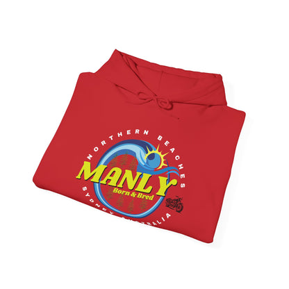 Lost Manly custom logo Manly Beach Surf Hoodie – Sydney Australia Vintage Surf Crest Hoodie - Lost Manly Shop