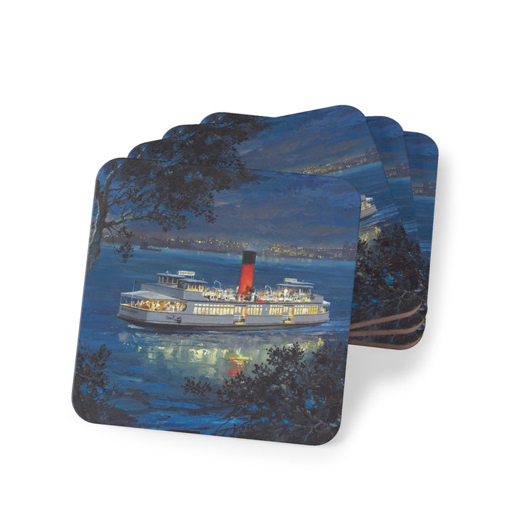 Cork Coasters Kanangra Ferry painting Printify