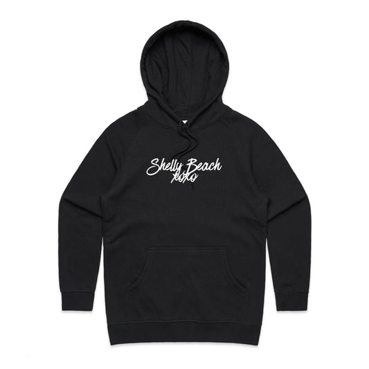 Lost Manly Woman's Hoodie Shelly Beach xoxo custom logo edition