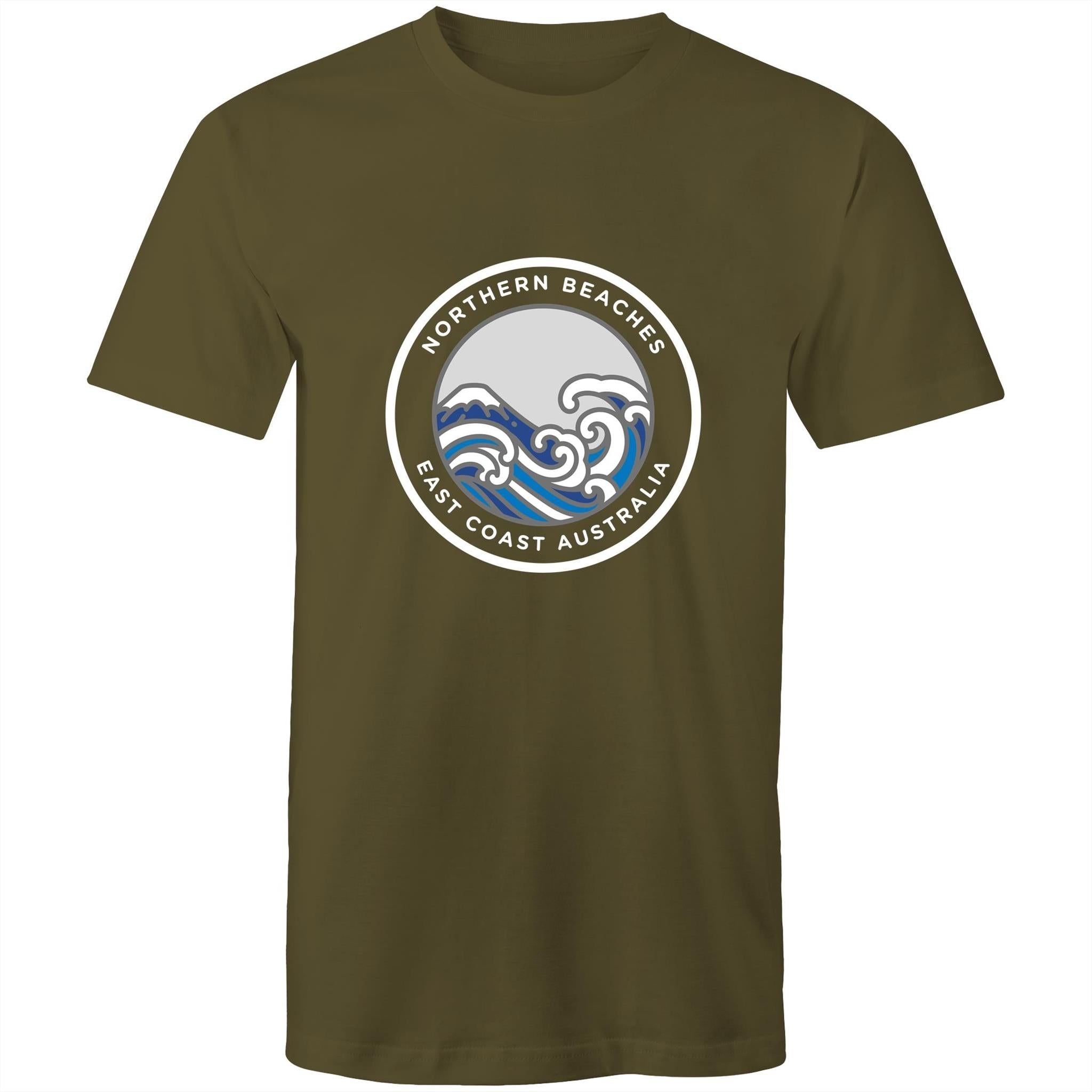 Northern Beaches East Coast Australia logo on Quality Cotton Adult T-Shirt Ogo Merch