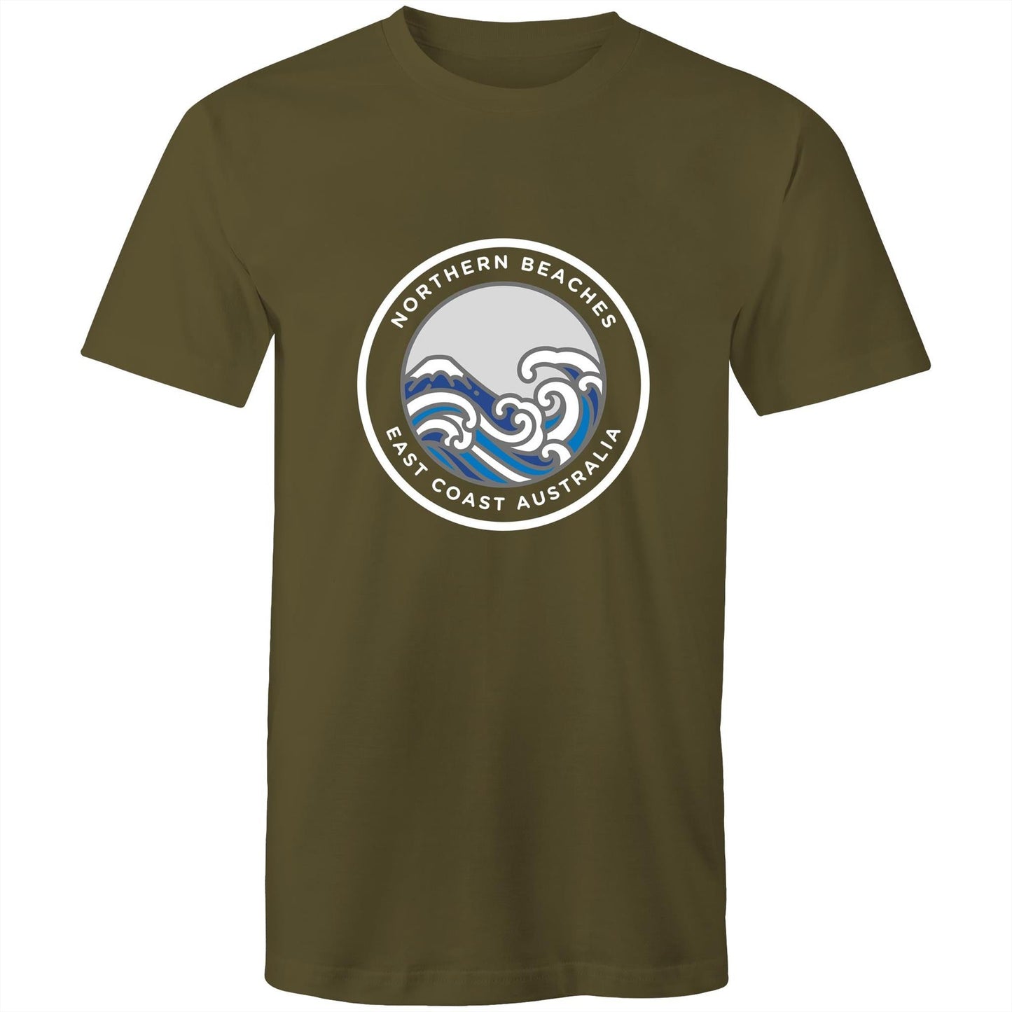 Northern Beaches East Coast Australia logo on Quality Cotton Adult T-Shirt Ogo Merch