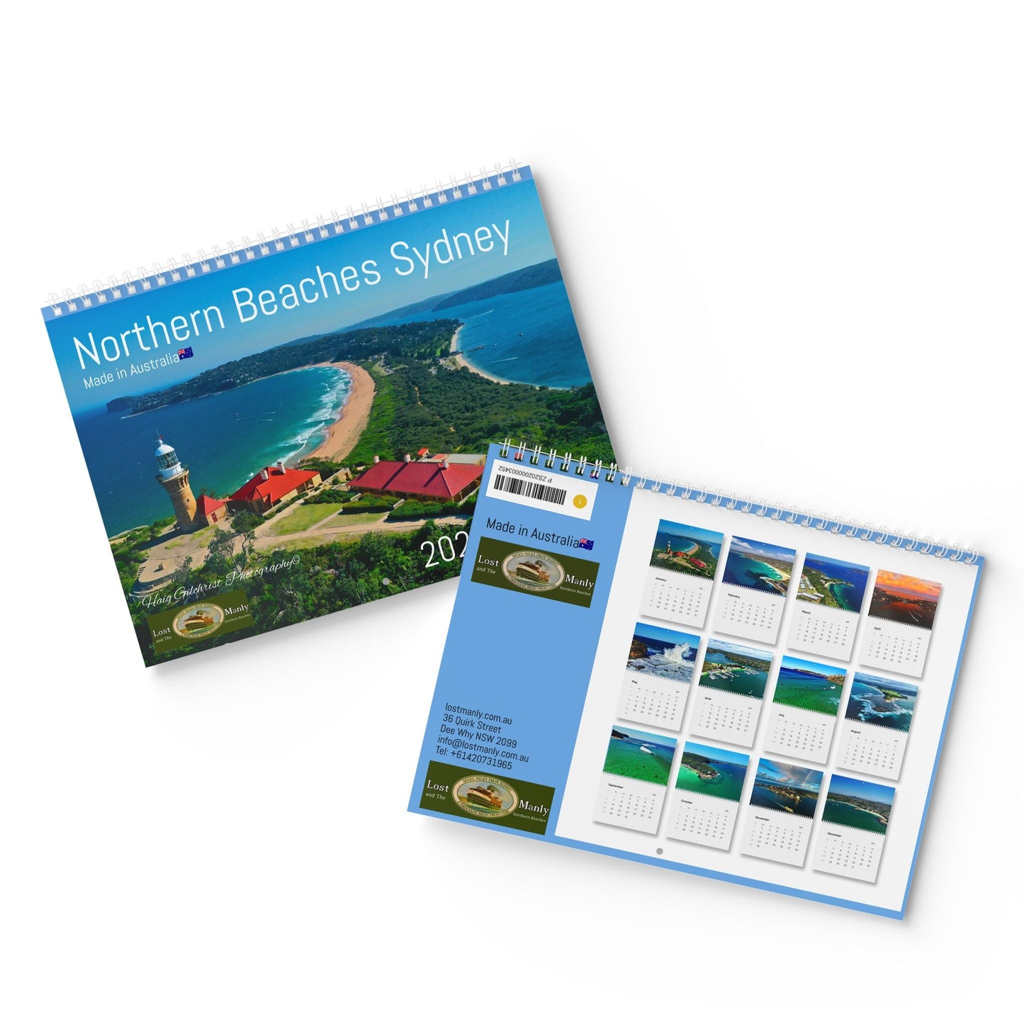 Northern Beaches Sydney from Above Scenic Coastal Wall Calendar 2026 - Haig Gilchrist Photography 