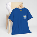 Heavy Cotton T-Shirt with free Canva custom designed logo front and back 