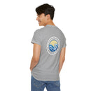 Heavy Cotton T-Shirt with free Canva custom designed logo front and back 