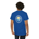 Heavy Cotton T-Shirt with free Canva custom designed logo front and back 