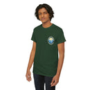Heavy Cotton T-Shirt with free Canva custom designed logo front and back 