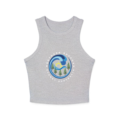 Lost Manly custom logo edition Women's Racer Tank — Sunrise Mountain Wave Graphic - Lost Manly Shop