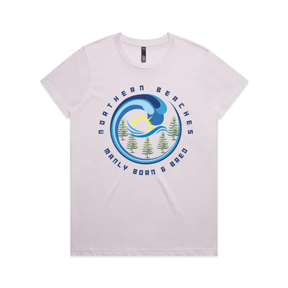 Lost Manly Custom Manly Beach Logo Edition AS Colour Women's Maple Tee - Lost Manly Shop