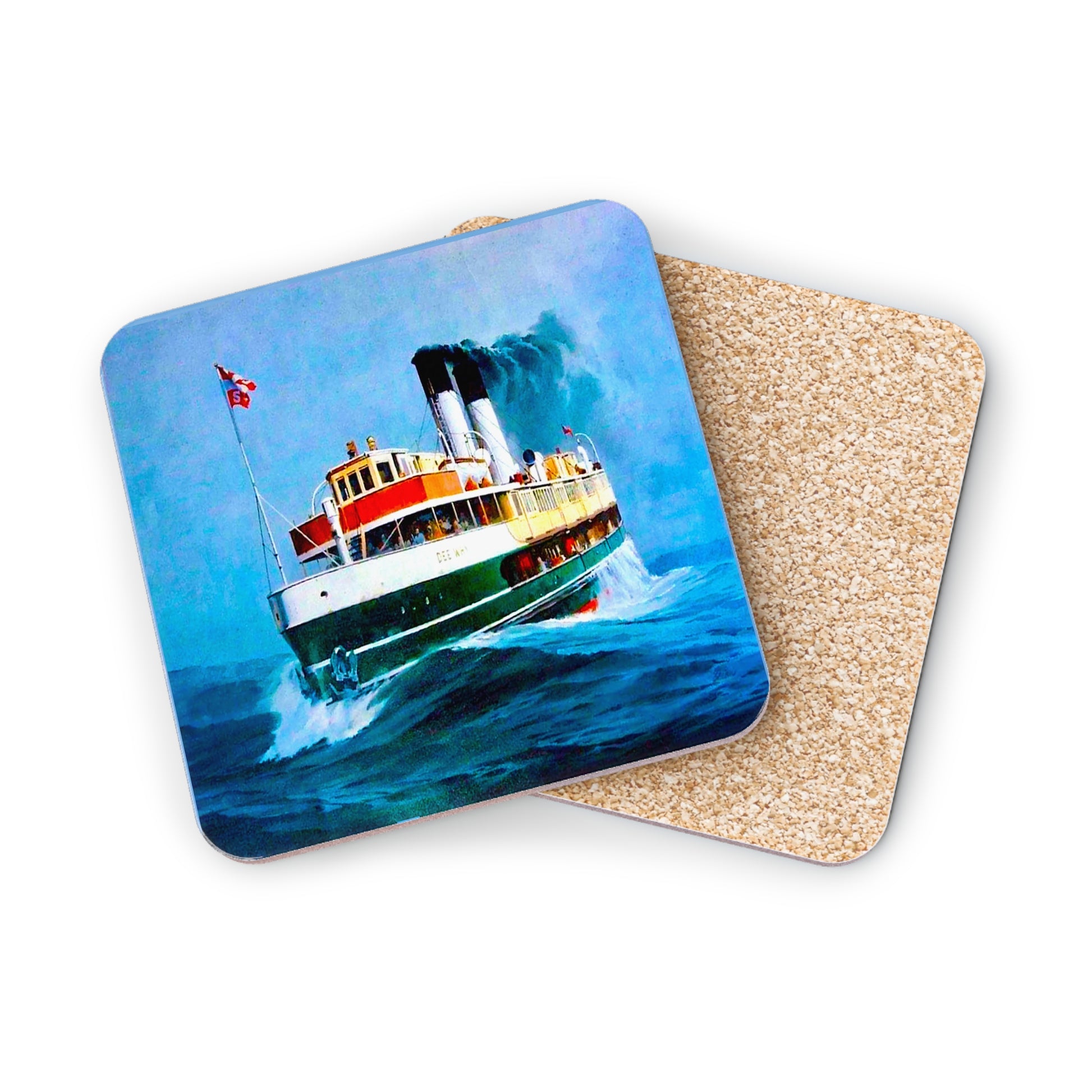 Coaster Set - 'Dee Why' Ferry Painting by Phil Belbin - Lost Manly Shop
