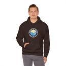 Hoodie with free Canva custom design logo front back Bondi bnb/Bilgola 