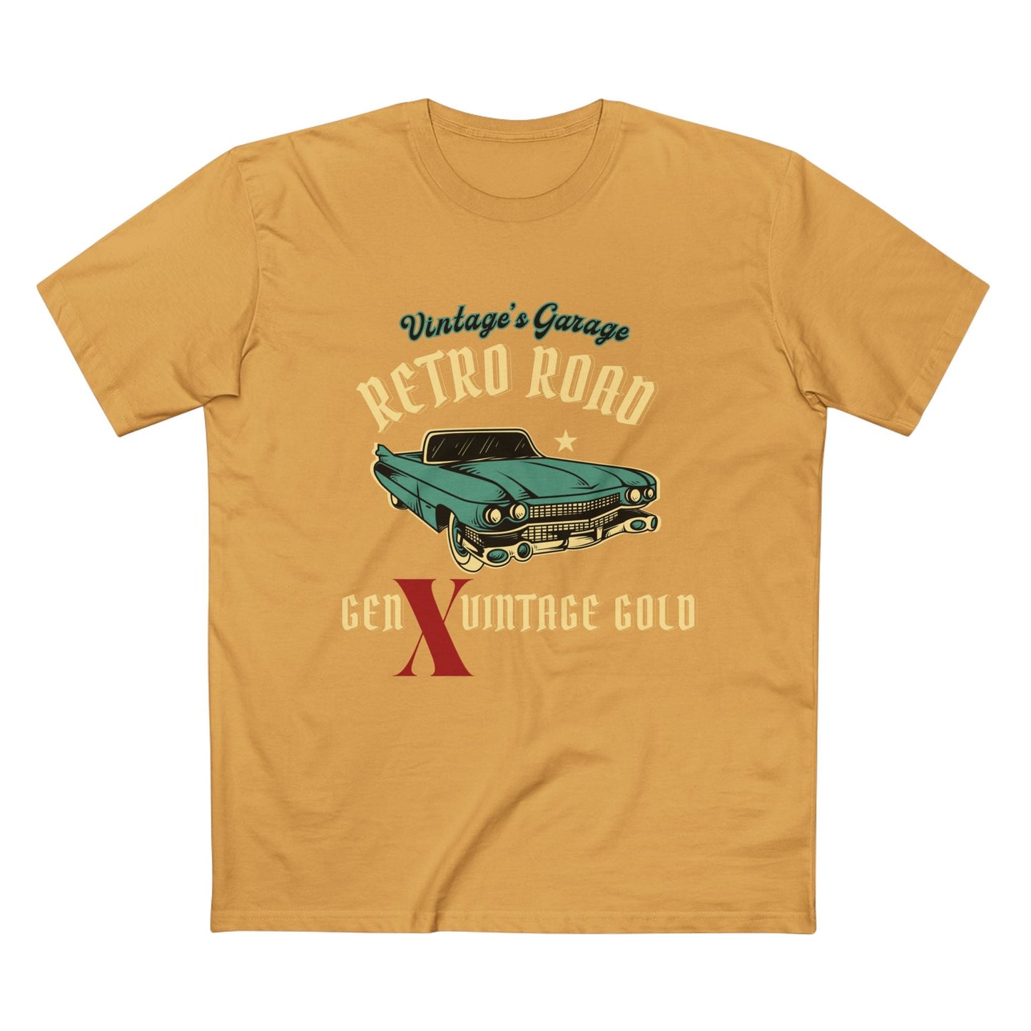 Gen X Vintage Gold Graphic Tee - Nostalgic Gen X T-Shirt, Vintage Style Tee, Gift for Generation X, Casual Wear, Retro Shirt 