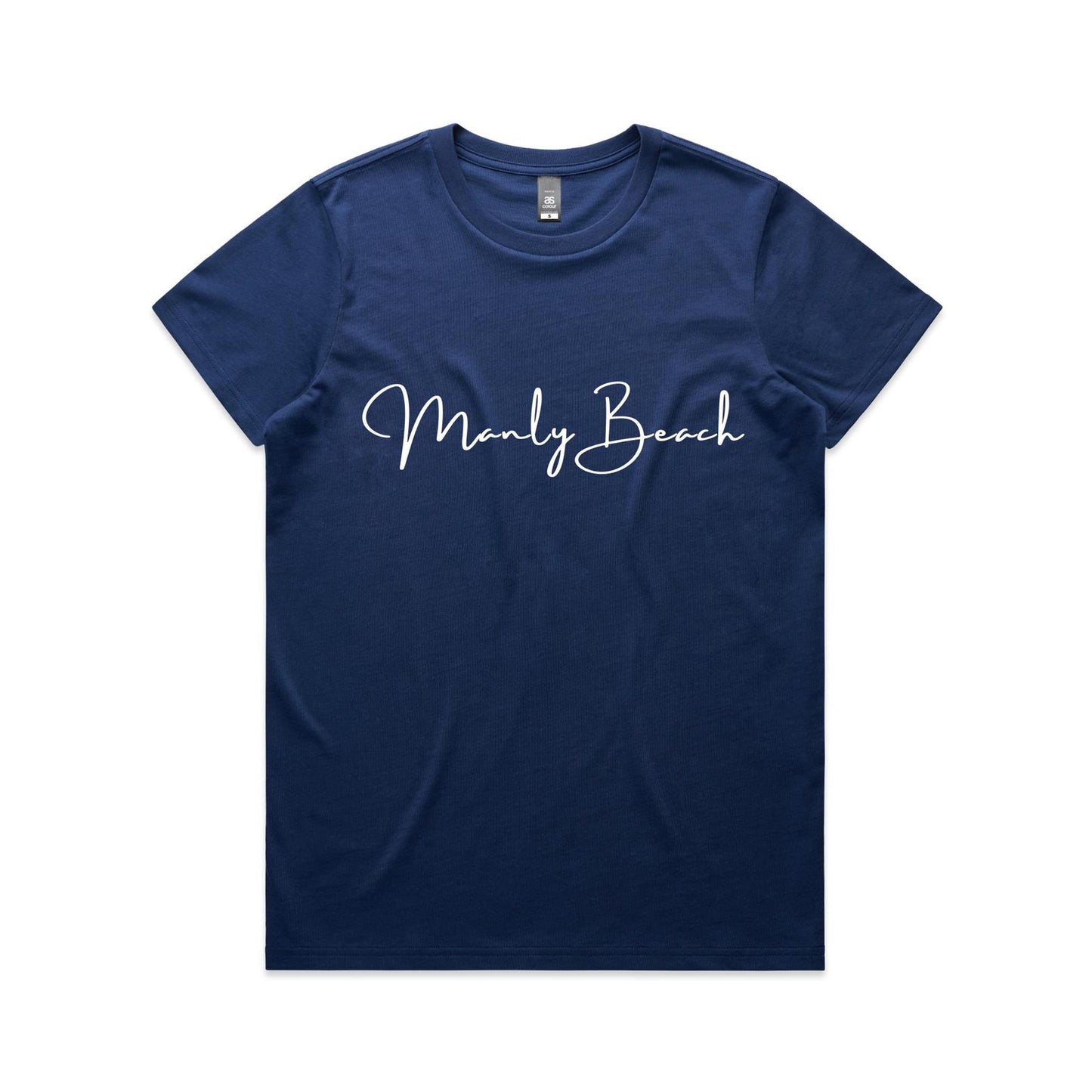 Lost Manly custom logo Manly Beach edition AS Colour Women's Maple Tee - Lost Manly Shop