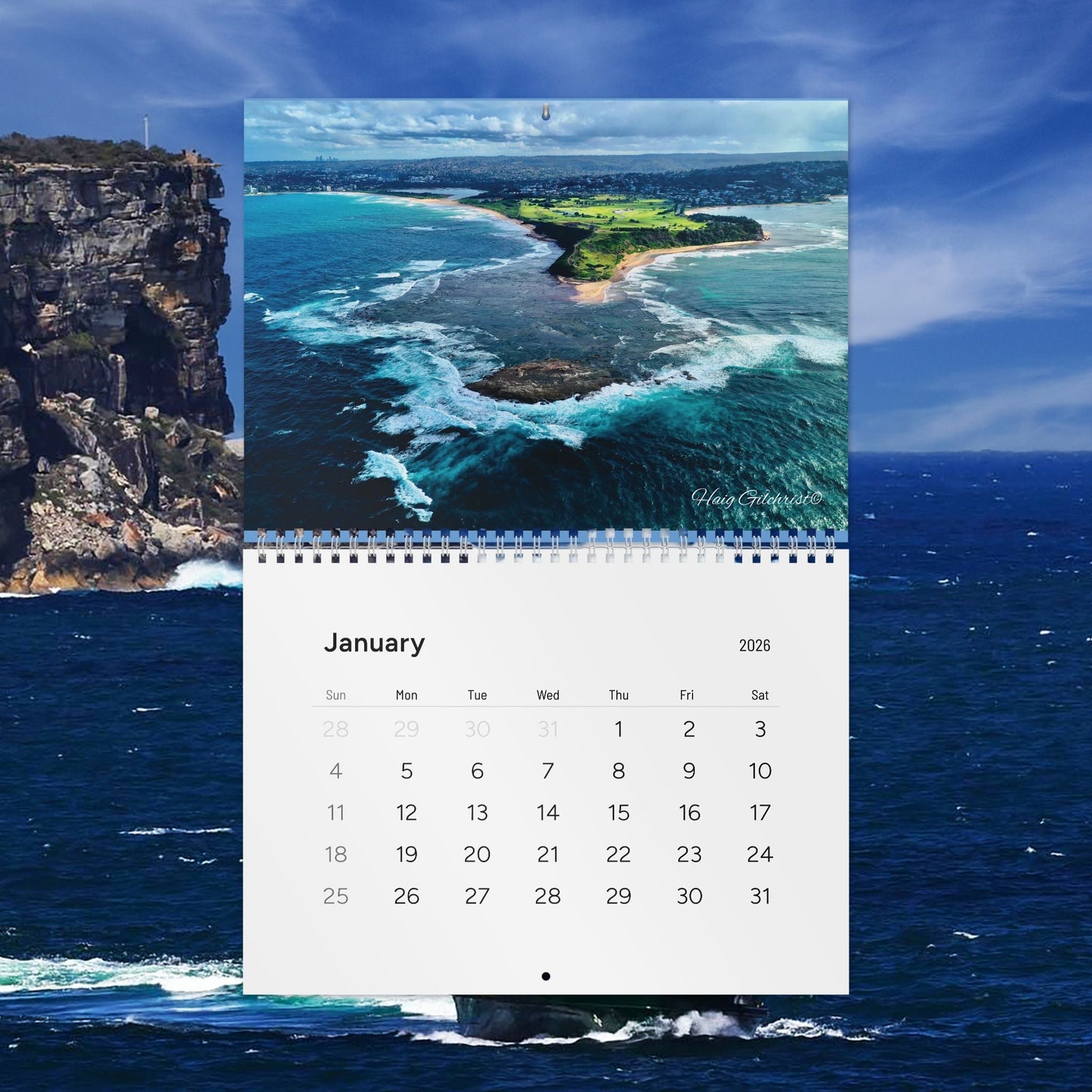 Northern Beaches of Sydney Wall Calendar 2026 