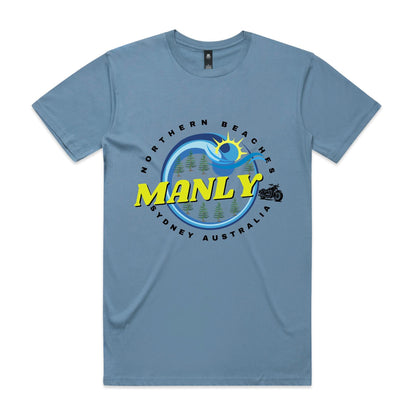 Lost Manly custom logo The Manly Barry AS Colour Staple Tee - Lost Manly Shop