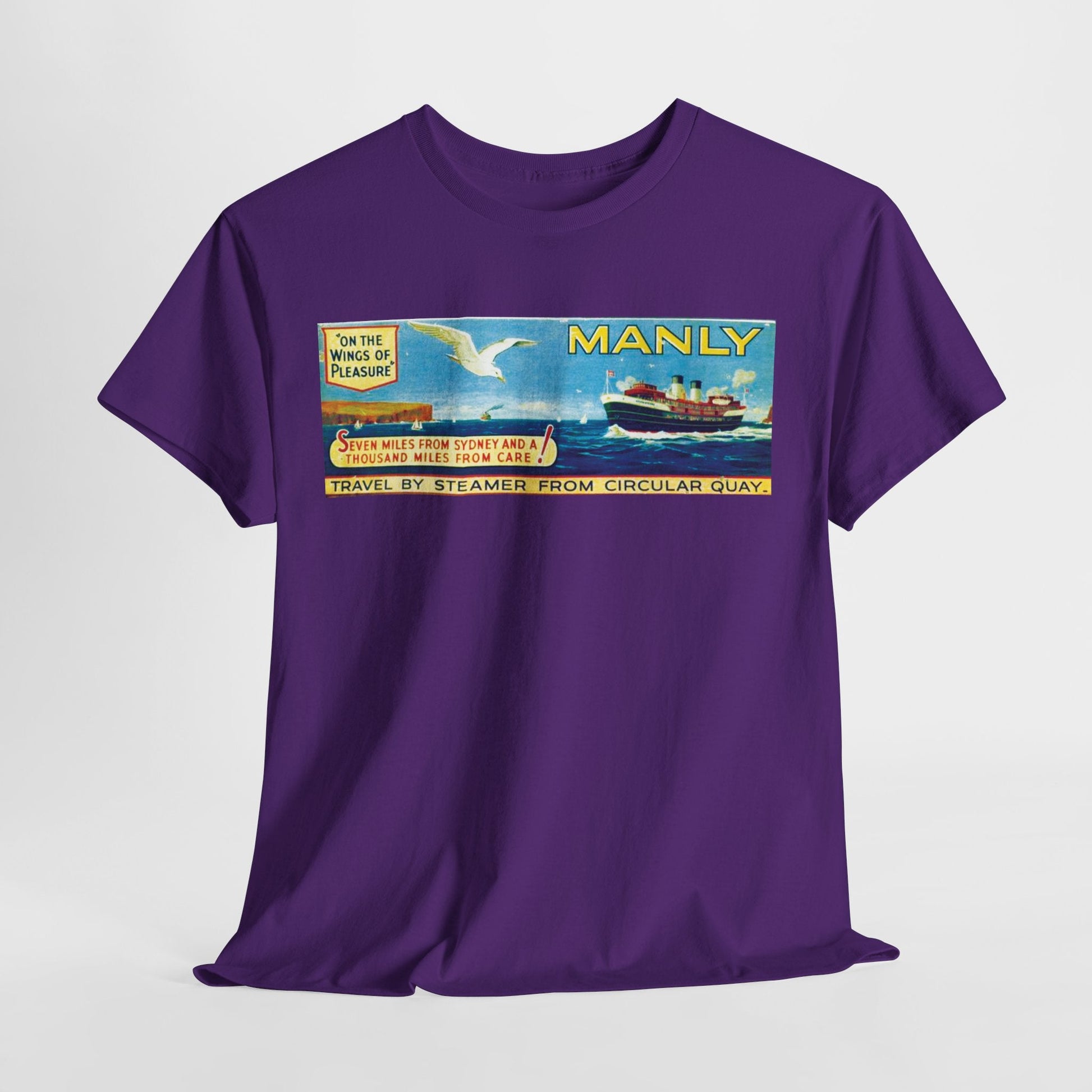 Vintage Travel Tee - Retro South Steyne Ferry Poster T-Shirt 