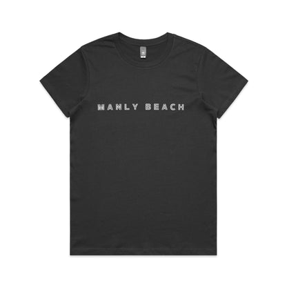 Manly Beach custom logo print on AS Colour Women's Maple Tee 