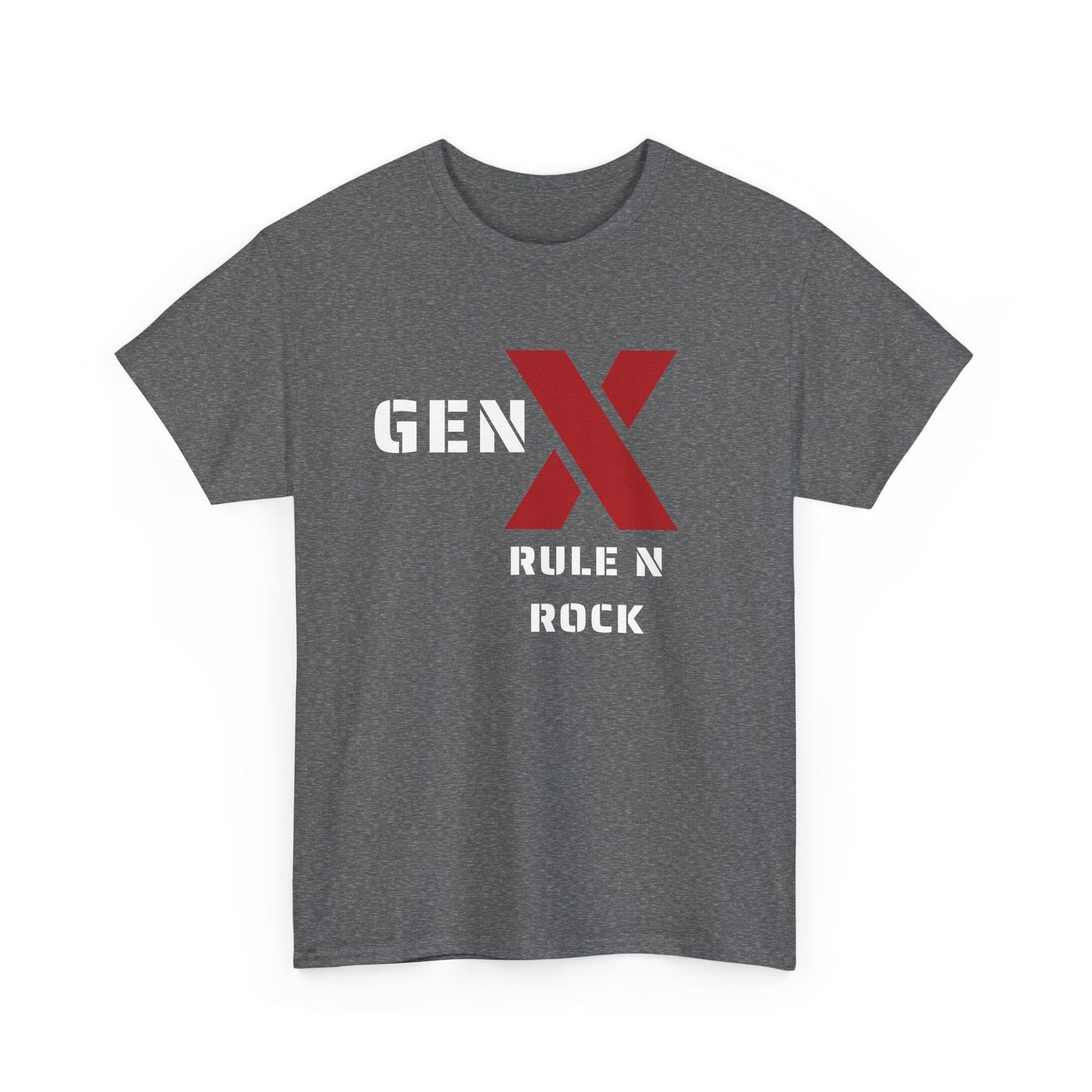 Gen X Rule N Rock Unisex Tee - Vintage Style Music T-Shirt, Casual Wear, Gift for Gen X, Music Lovers, Nostalgia Apparel 