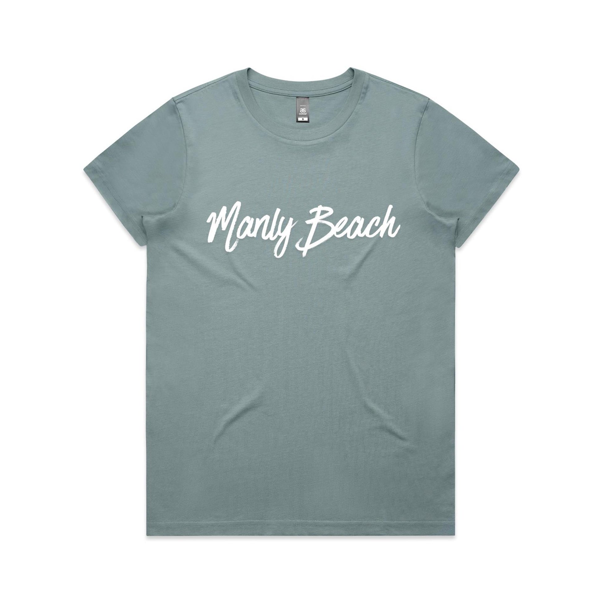 Lost Manly custom logo Manly Beach edition AS Colour Women's Maple Tee - Lost Manly Shop