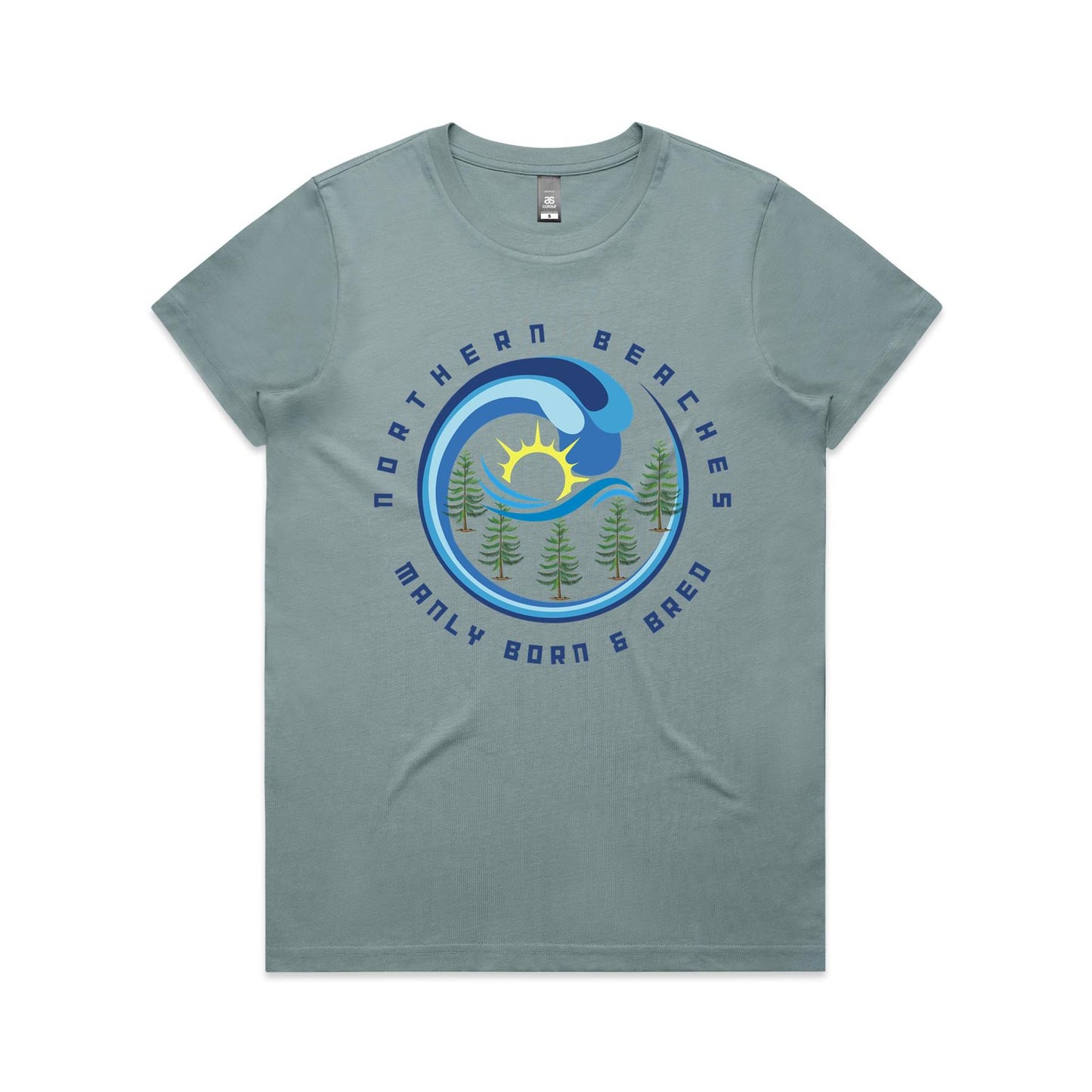 Lost Manly Custom Manly Beach Logo Edition AS Colour Women's Maple Tee - Lost Manly Shop