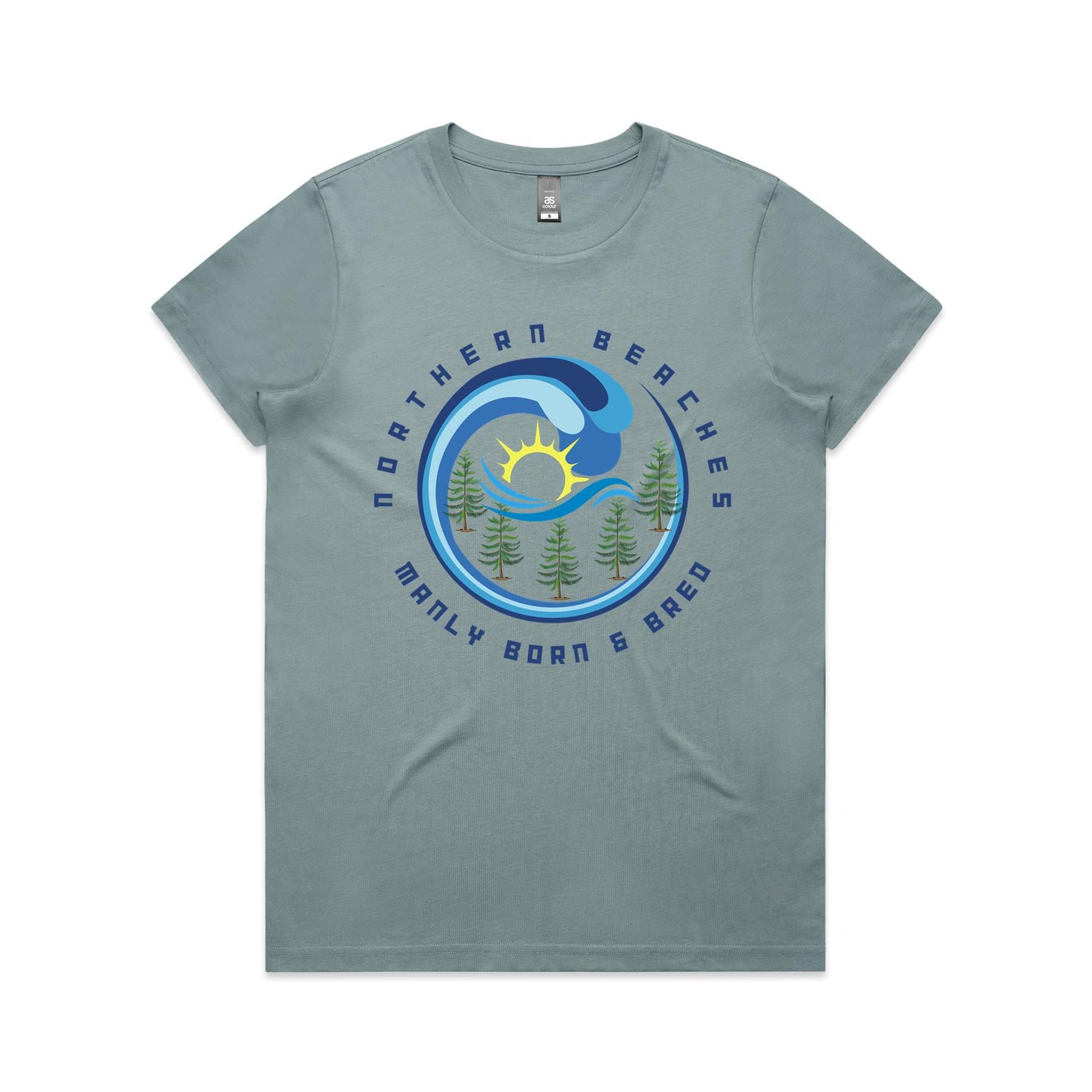 Lost Manly Custom Manly Beach Logo Edition AS Colour Women's Maple Tee - Lost Manly Shop