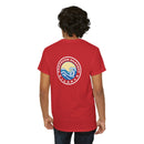 Heavy Cotton T-Shirt with free Canva custom designed logo front and back 