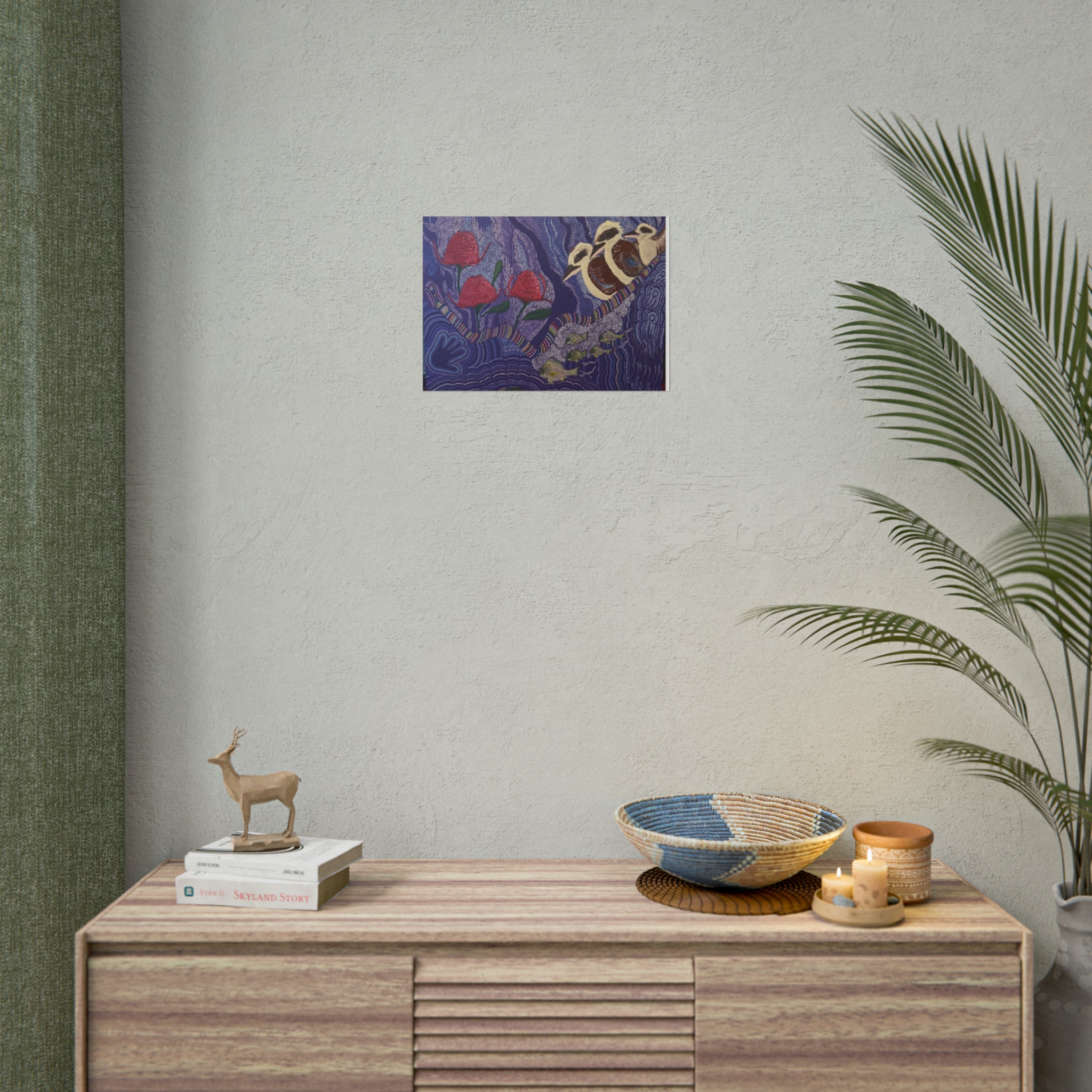 Australian Natives original art by Kim's Dot Paintings Rolled Posters - Lost Manly Shop