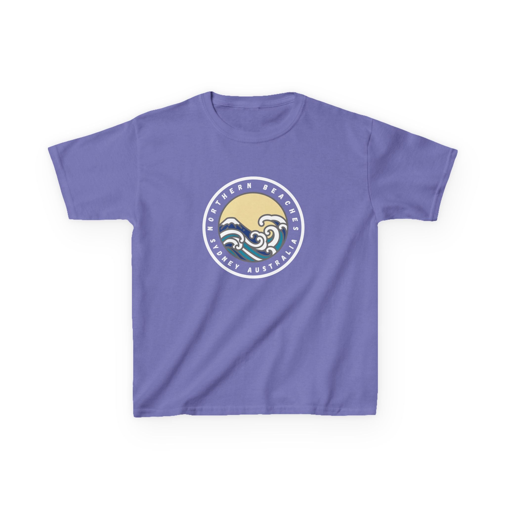Ocean Wave Kids Cotton Tee – Northern Beaches logo 